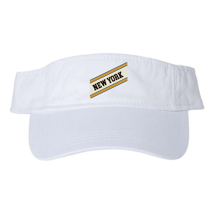 New York Varsity Logo Valucap Bio-Washed Visor