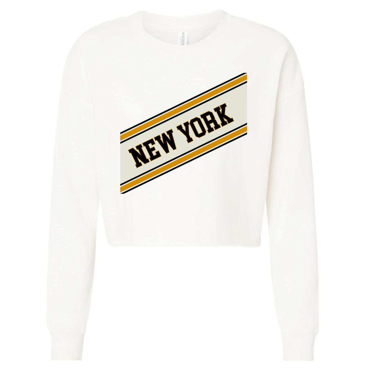 New York Varsity Logo Cropped Pullover Crew