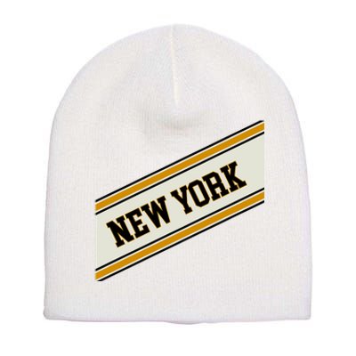 New York Varsity Logo Short Acrylic Beanie