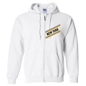 New York Varsity Logo Full Zip Hoodie