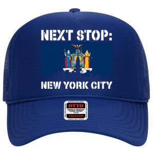 New York Vacation Trip Next Stop Nyc Usa Vacay Vibes Great Gift High Crown Mesh Back Trucker Hat