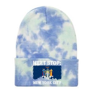 New York Vacation Trip Next Stop Nyc Usa Vacay Vibes Great Gift Tie Dye 12in Knit Beanie