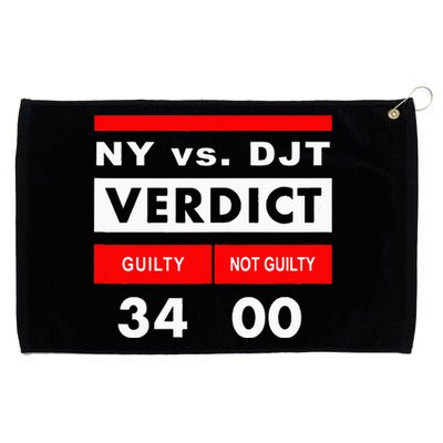 New York Versus Donald Trump Guilty 34 Counts Grommeted Golf Towel