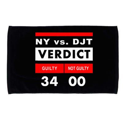 New York Versus Donald Trump Guilty 34 Counts Microfiber Hand Towel