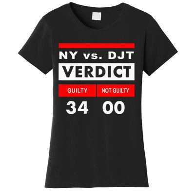 New York Versus Donald Trump Guilty 34 Counts Women's T-Shirt