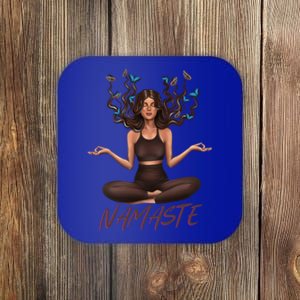 Namaste Yoga With Butterflies Gift Coaster