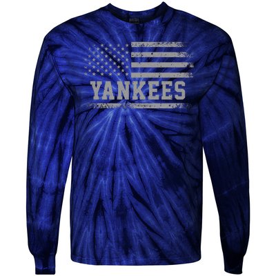 Yankees Usa Flag Tie-Dye Long Sleeve Shirt