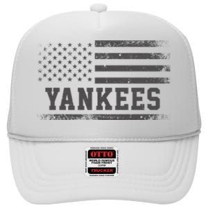 Yankees Usa Flag High Crown Mesh Back Trucker Hat