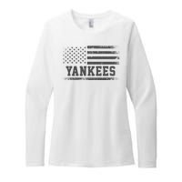 Yankees Usa Flag Womens CVC Long Sleeve Shirt