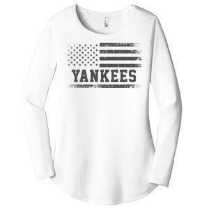 Yankees Usa Flag Women's Perfect Tri Tunic Long Sleeve Shirt