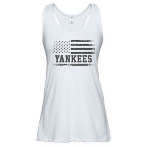 Yankees Usa Flag Ladies Essential Flowy Tank