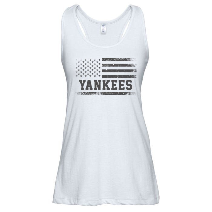 Yankees Usa Flag Ladies Essential Flowy Tank