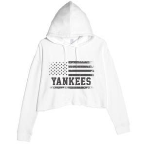 Yankees Usa Flag Crop Fleece Hoodie