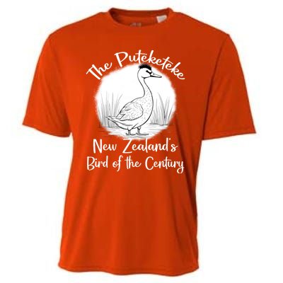 New ZealandS Bird Of The Century The Puteketeke Birder Cooling Performance Crew T-Shirt