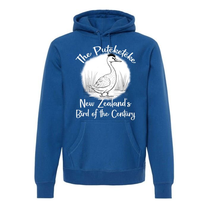 New ZealandS Bird Of The Century The Puteketeke Birder Premium Hoodie