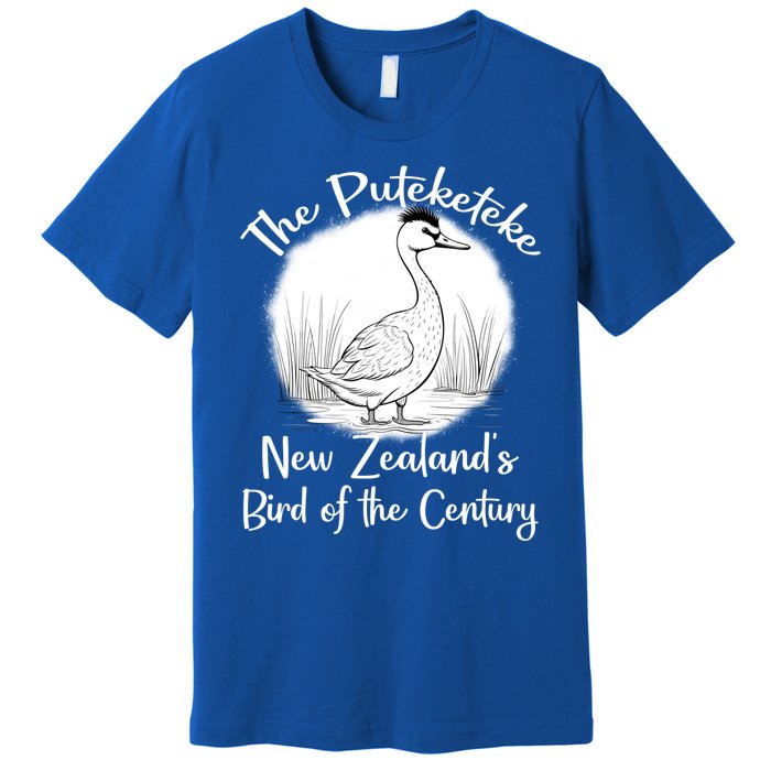 New ZealandS Bird Of The Century The Puteketeke Birder Premium T-Shirt