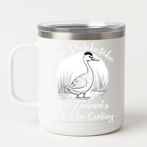 New ZealandS Bird Of The Century The Puteketeke Birder 12 oz Stainless Steel Tumbler Cup