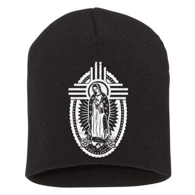 Nm Zia Blessed Virgin Mary Our Lady Of Guadalupe La Virgen Short Acrylic Beanie