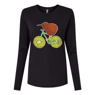 New Zealand Bicycle For Kiwi Fruit Lovers Womens Cotton Relaxed Long Sleeve T-Shirt