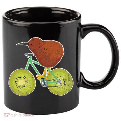 New Zealand Bicycle For Kiwi Fruit Lovers 11oz C Handle Ceramic Mug