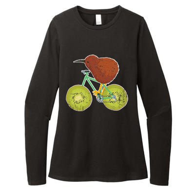 New Zealand Bicycle For Kiwi Fruit Lovers Womens CVC Long Sleeve Shirt