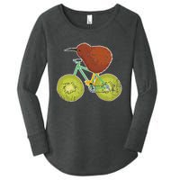 New Zealand Bicycle For Kiwi Fruit Lovers Women's Perfect Tri Tunic Long Sleeve Shirt