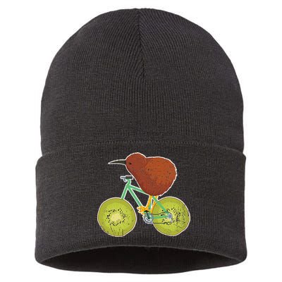 New Zealand Bicycle For Kiwi Fruit Lovers Sustainable Knit Beanie