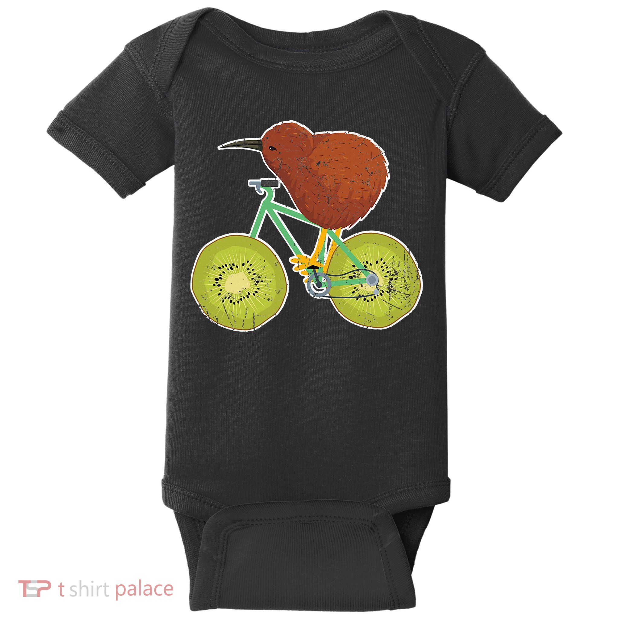 New Zealand Bicycle For Kiwi Fruit Lovers Baby Bodysuit