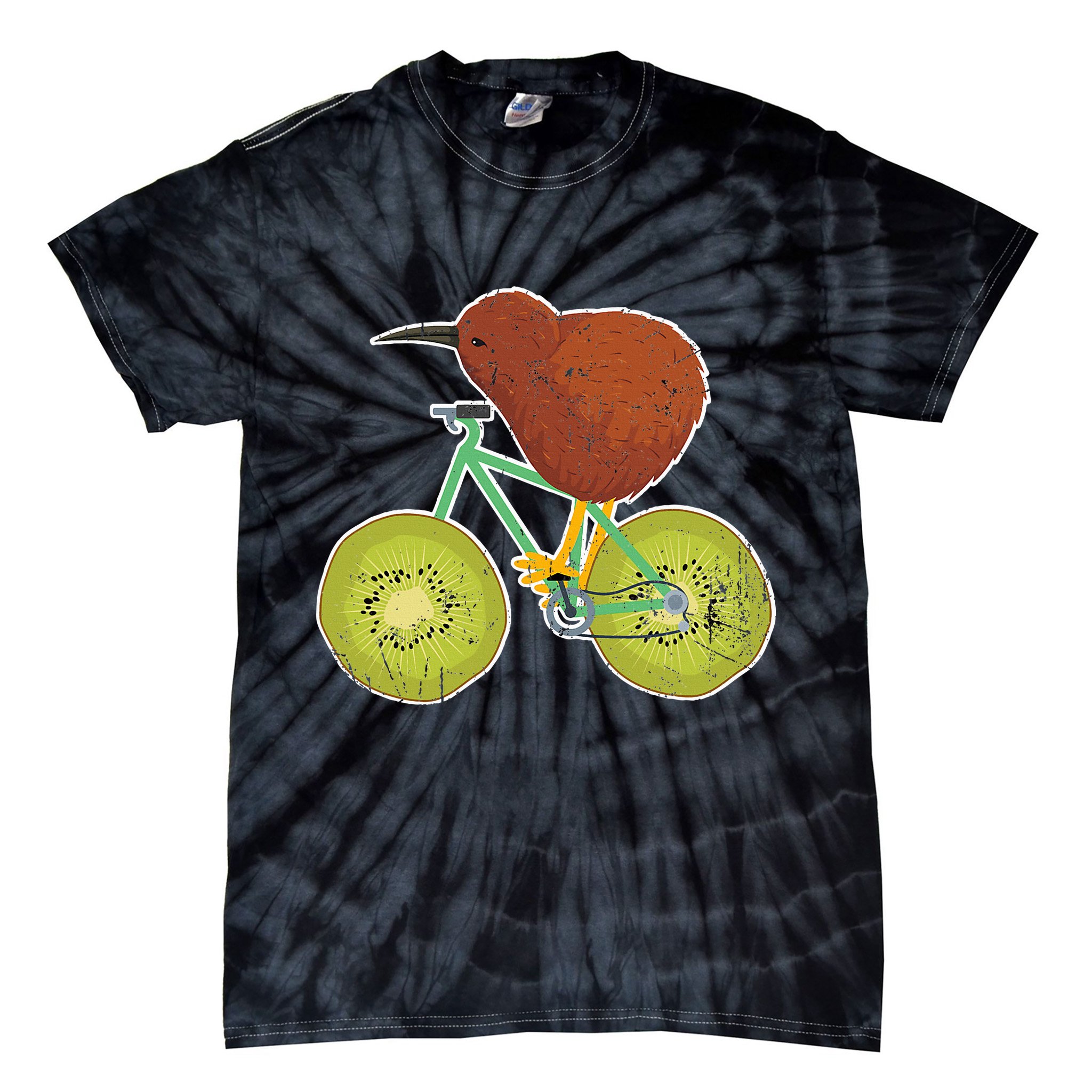 New Zealand Bicycle For Kiwi Fruit Lovers Tie-Dye T-Shirt
