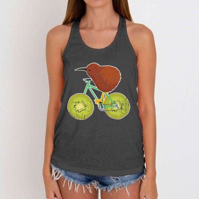 New Zealand Bicycle For Kiwi Fruit Lovers Women's Knotted Racerback Tank