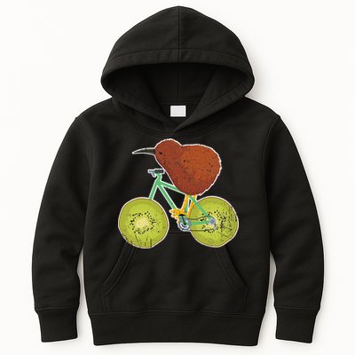 New Zealand Bicycle For Kiwi Fruit Lovers Kids Hoodie