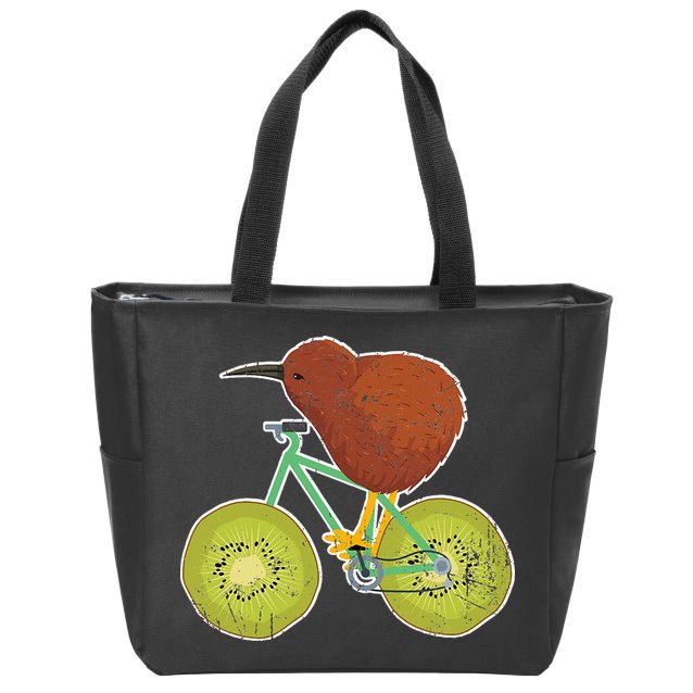 New Zealand Bicycle For Kiwi Fruit Lovers Zip Tote Bag