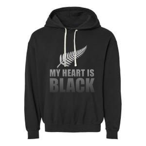 New Zealand Designed Rugby For Rugby Dads Garment-Dyed Fleece Hoodie