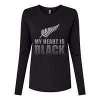 New Zealand Designed Rugby For Rugby Dads Womens Cotton Relaxed Long Sleeve T-Shirt