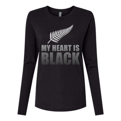 New Zealand Designed Rugby For Rugby Dads Womens Cotton Relaxed Long Sleeve T-Shirt