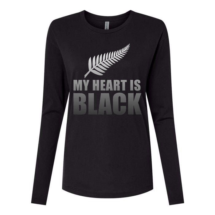 New Zealand Designed Rugby For Rugby Dads Womens Cotton Relaxed Long Sleeve T-Shirt