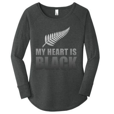 New Zealand Designed Rugby For Rugby Dads Women's Perfect Tri Tunic Long Sleeve Shirt