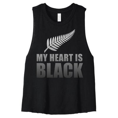 New Zealand Designed Rugby For Rugby Dads Women's Racerback Cropped Tank