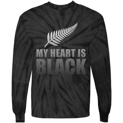 New Zealand Designed Rugby For Rugby Dads Tie-Dye Long Sleeve Shirt