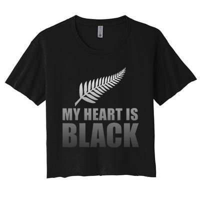 New Zealand Designed Rugby For Rugby Dads Women's Crop Top Tee