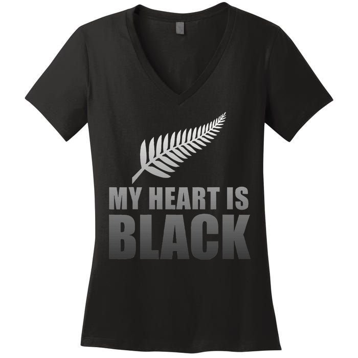 New Zealand Designed Rugby For Rugby Dads Women's V-Neck T-Shirt