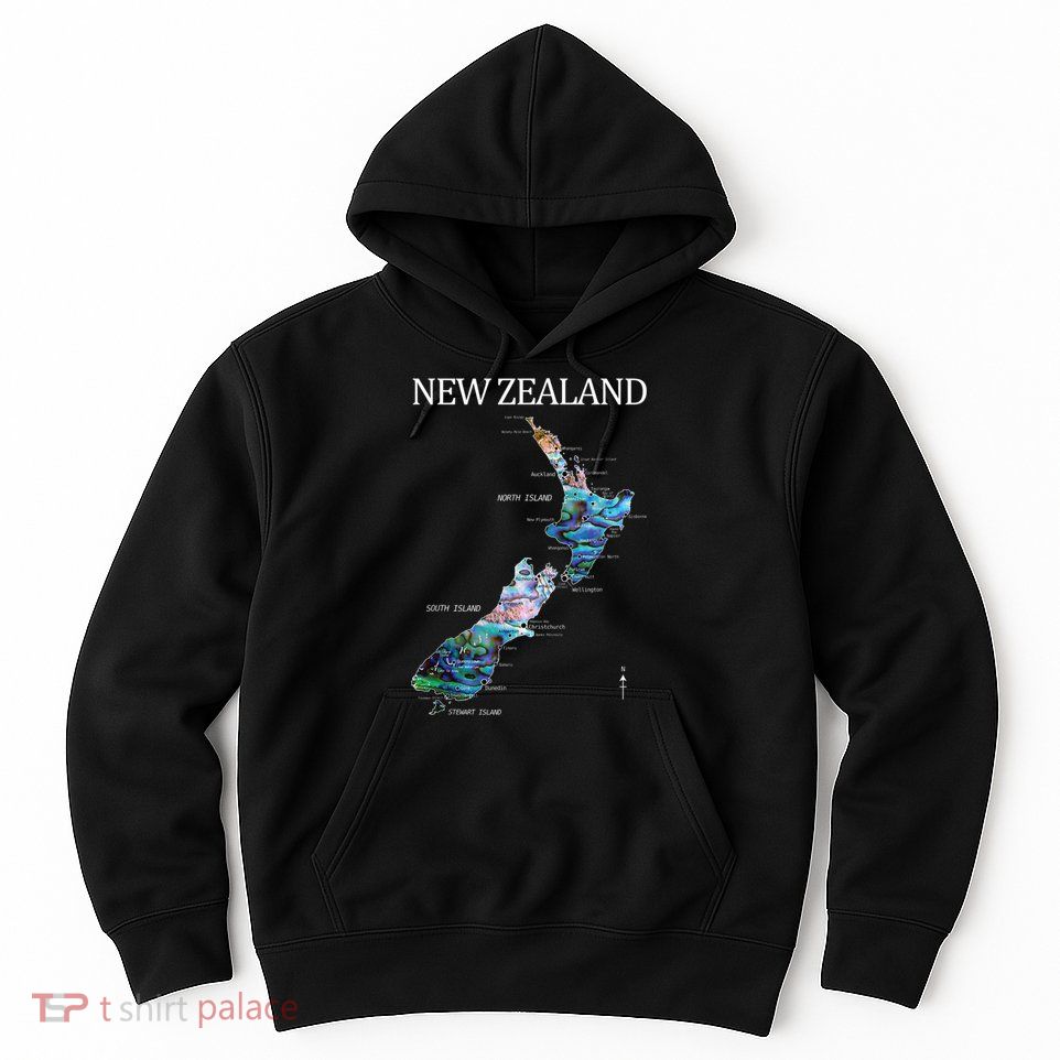 New Zealand Detailed Map Hoodie