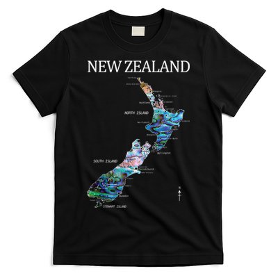 New Zealand Detailed Map T-Shirt