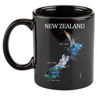 New Zealand Detailed Map 11oz C Handle Ceramic Mug