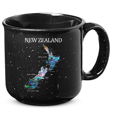 New Zealand Detailed Map 15oz Campfire Ceramic Mug