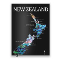 New Zealand Detailed Map Poster