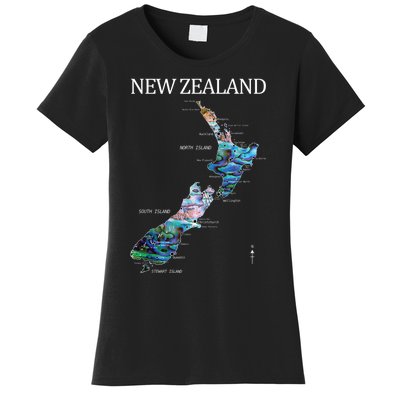 New Zealand Detailed Map Women's T-Shirt