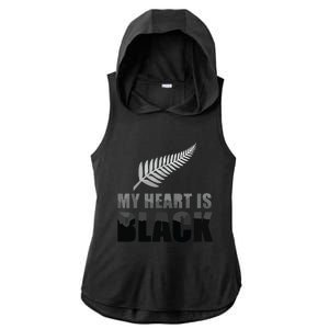 New Zealand Designed Rugby For Rugby Dads Ladies PosiCharge Tri-Blend Wicking Draft Hoodie Tank