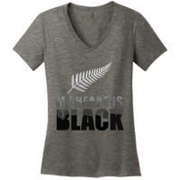 New Zealand Designed Rugby For Rugby Dads Women's V-Neck T-Shirt