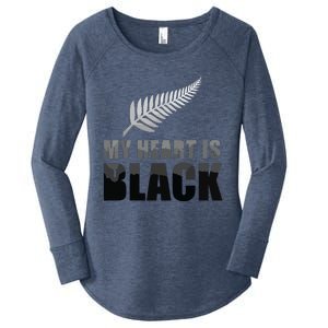 New Zealand Designed Rugby For Rugby Dads Women's Perfect Tri Tunic Long Sleeve Shirt